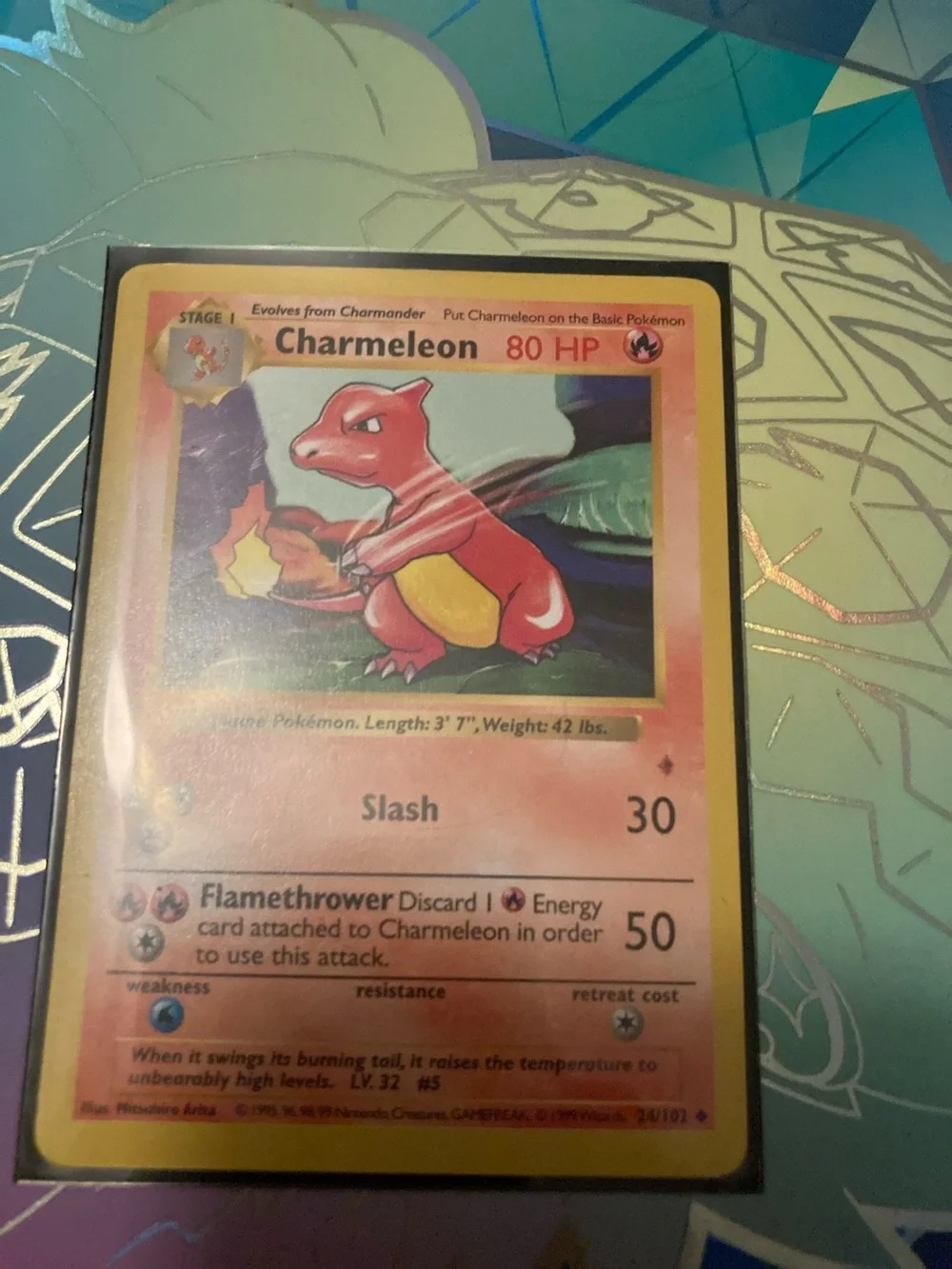 Pokemon Charmeleon Trading Card - Red and Yellow